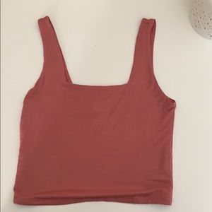 blush pink cropped tank top